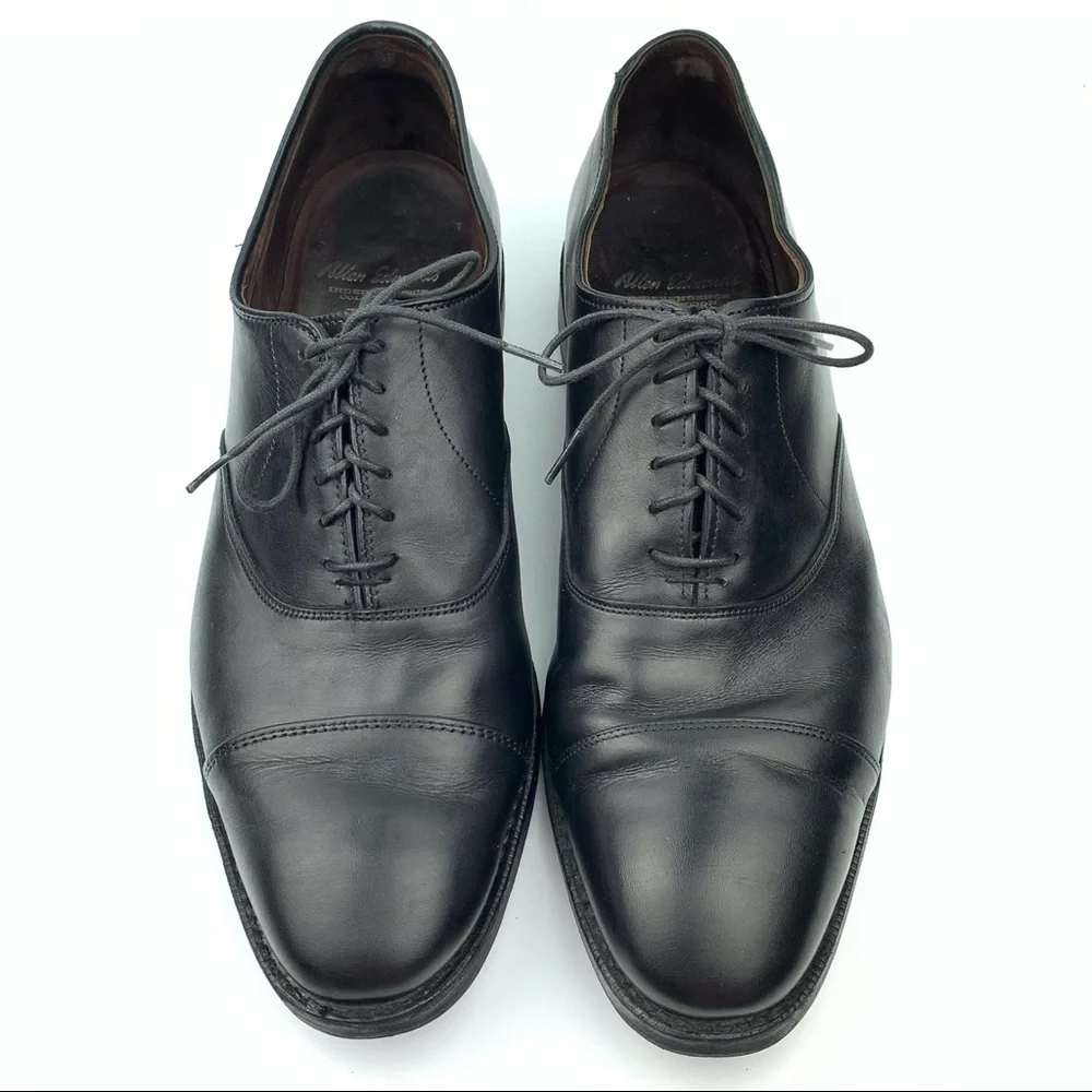 Allen Edmonds Hopkinson mens cap toe oxfords size 13 D black calfskin leather
